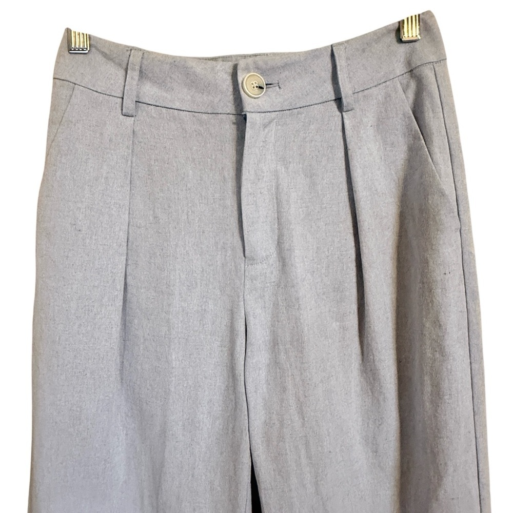 Paige Dallas Chambray Linen High Waist Wide Leg Trouser Women’s Size 00 - Picture 4 of 16